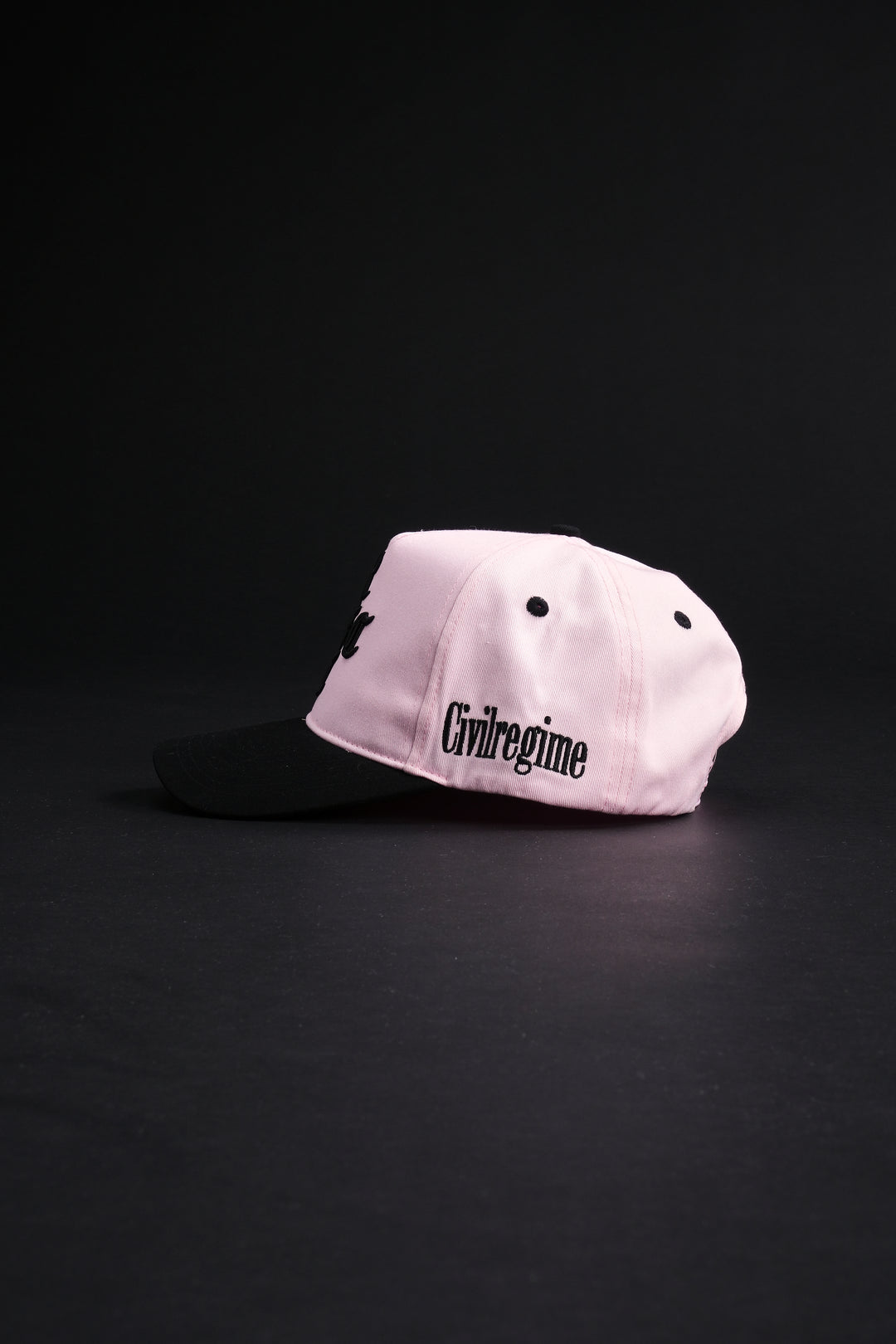 Sacred RFC Snapback Hat in Baby Pink/Black