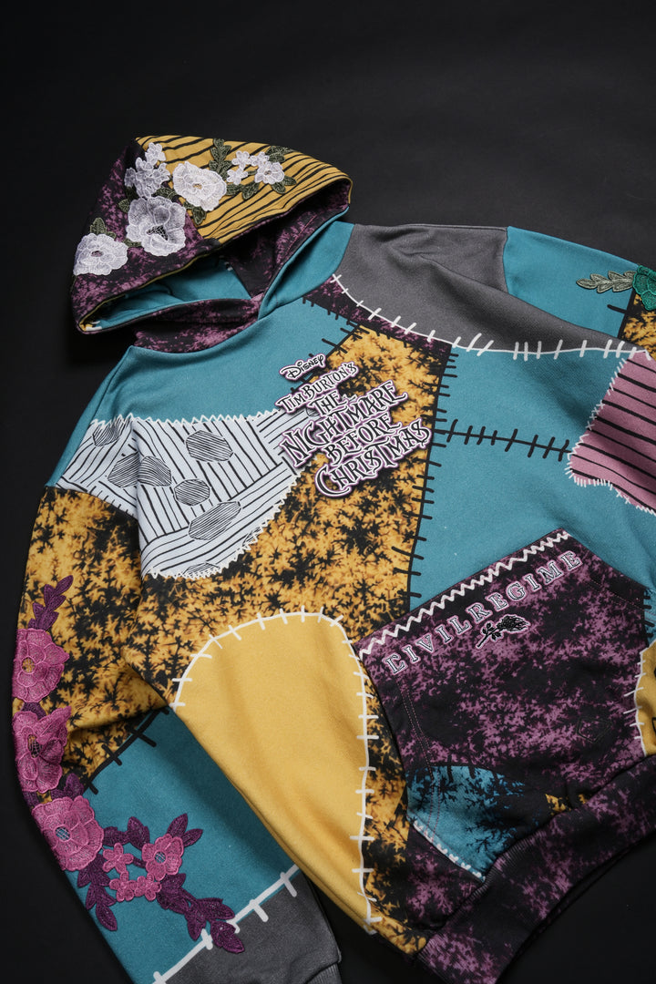 Patch In Chaos Indie Rose Hoodie in Patch Print