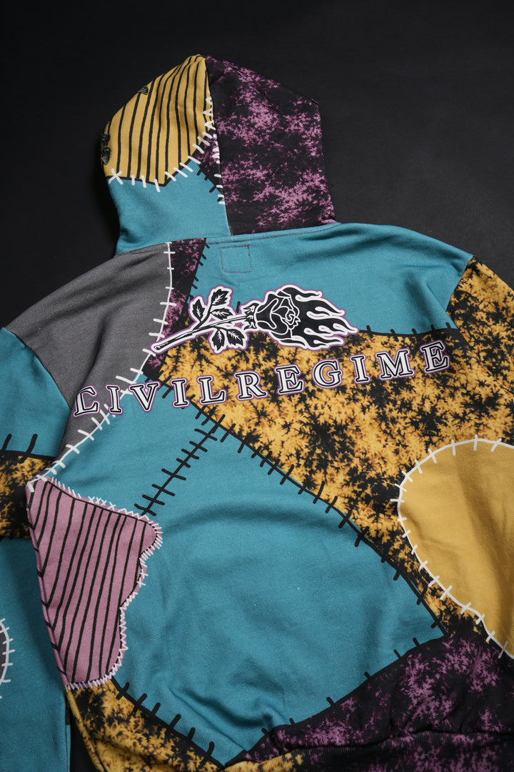 Patch In Chaos Indie Rose Hoodie in Patch Print