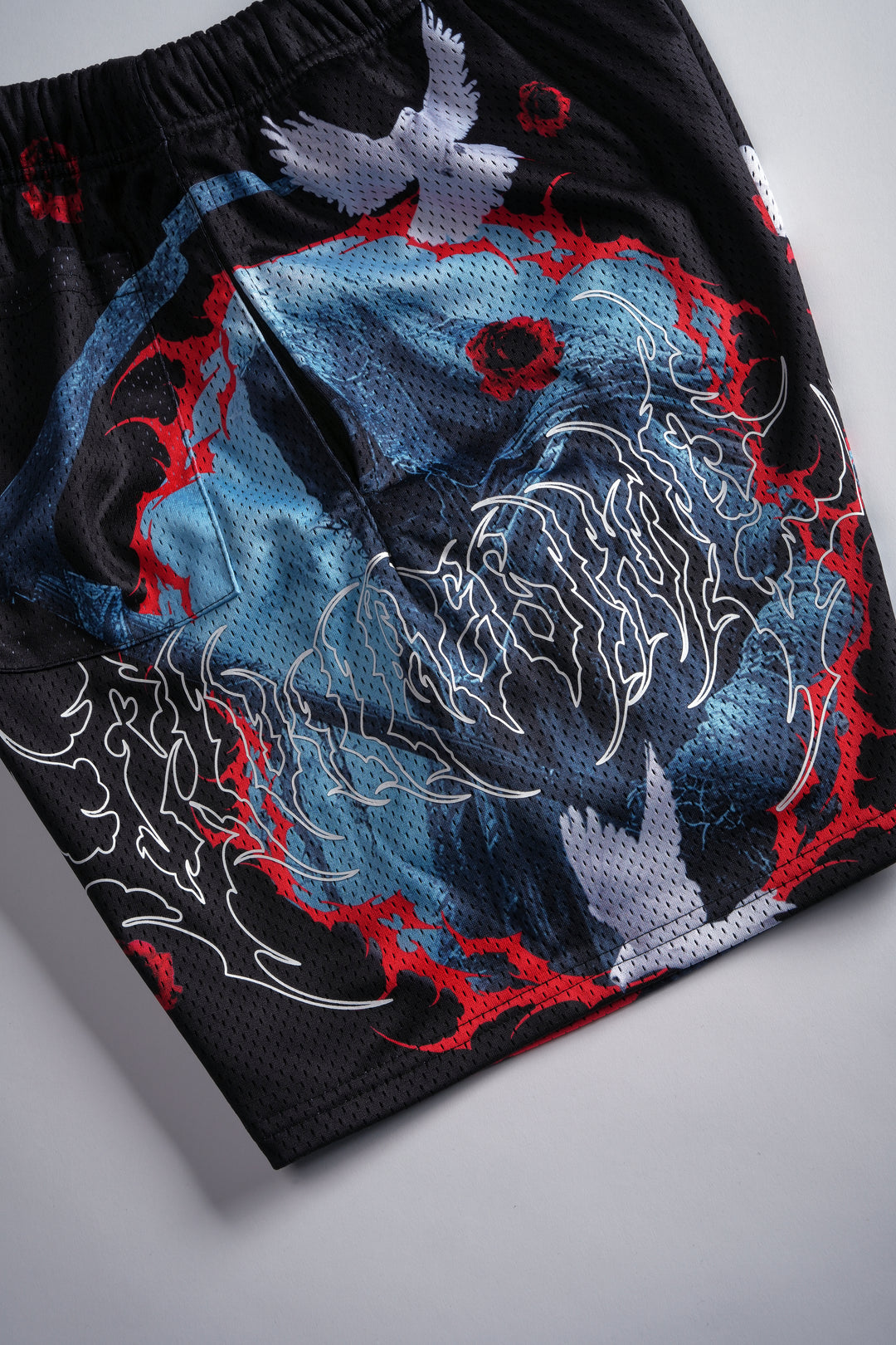 Reaper Of Chaos Mesh Shorts in Black