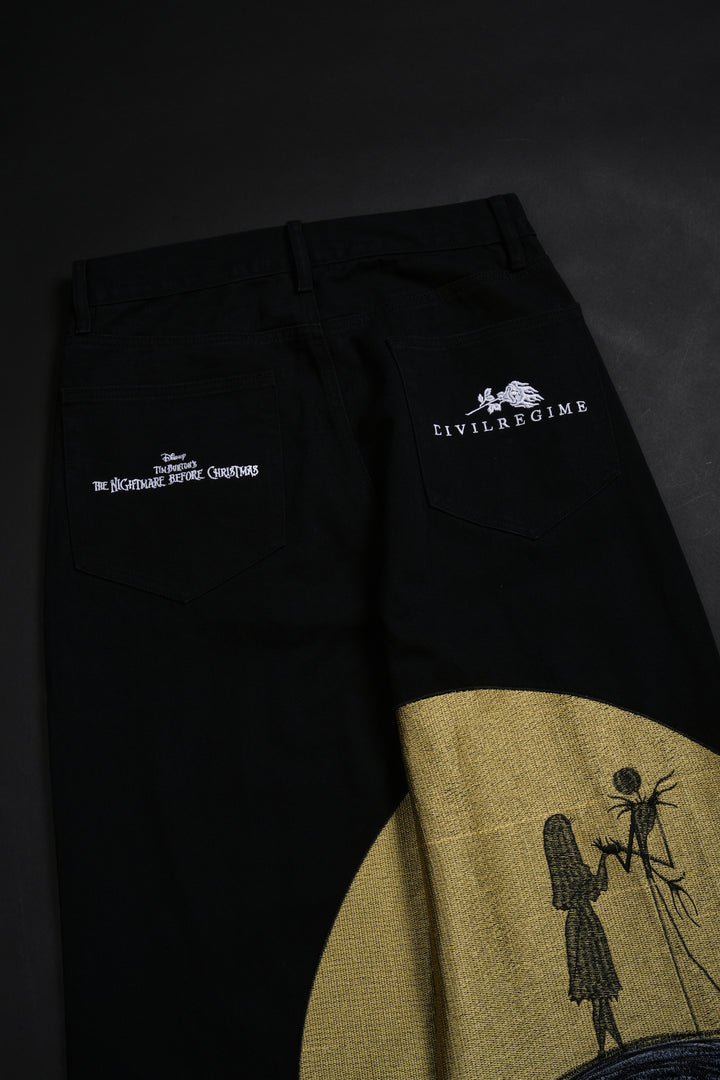 Nightmare Rose Raw Denim Jeans in Black