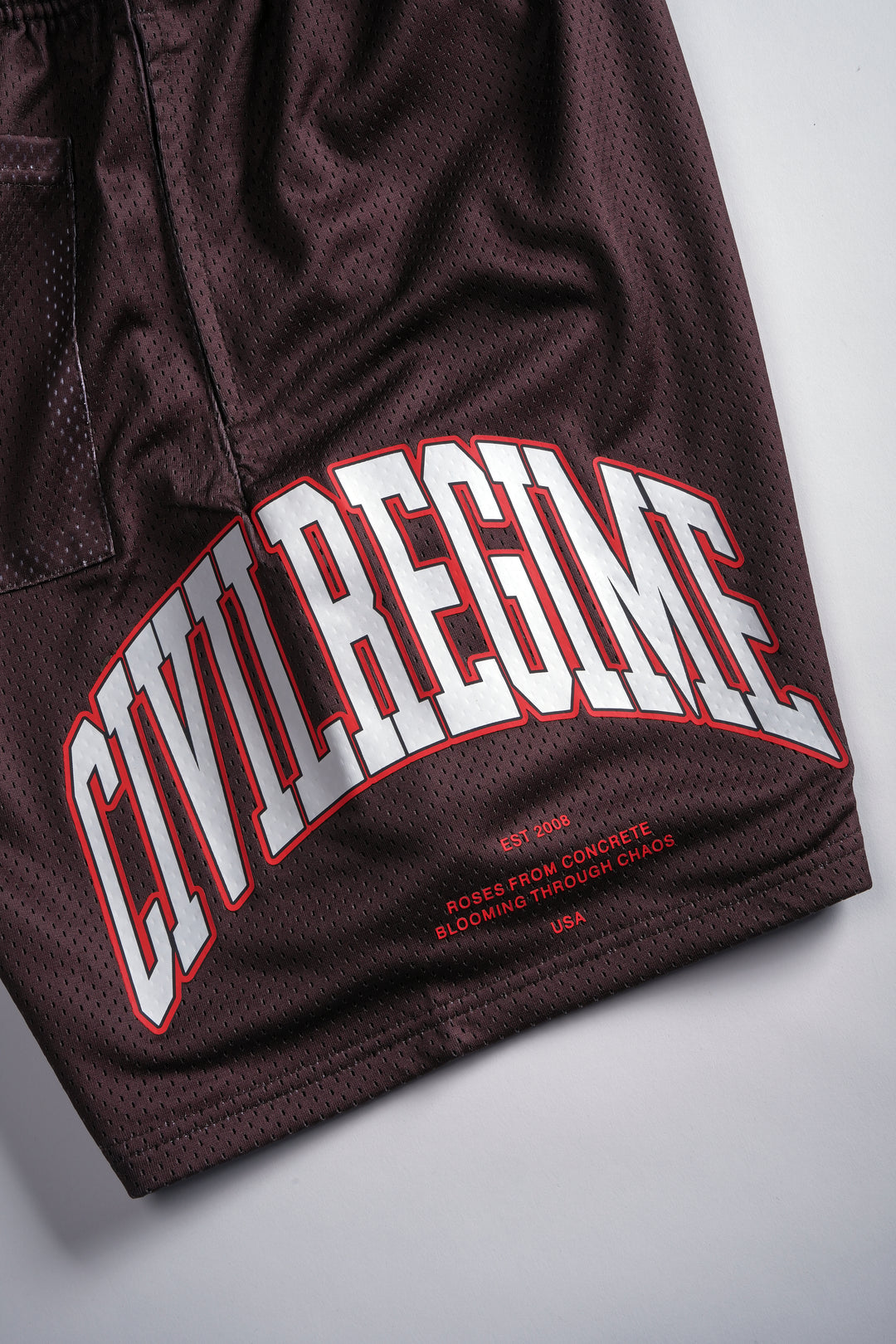 Rose Garden Mesh Shorts in Reaper Brown