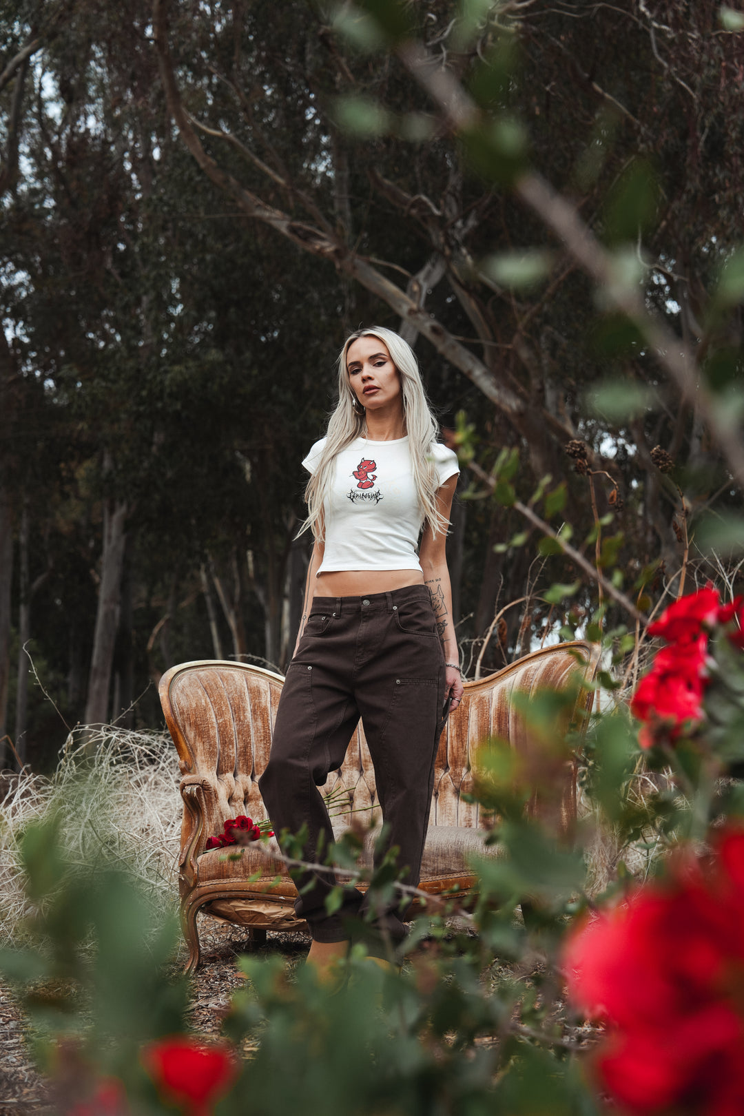 Devil Child Baby Tee in Butter