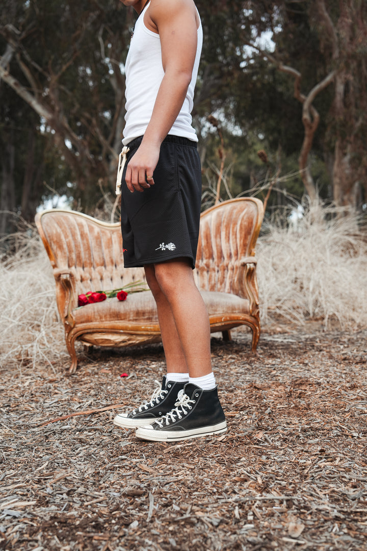 Script Classic Mesh Shorts in Black