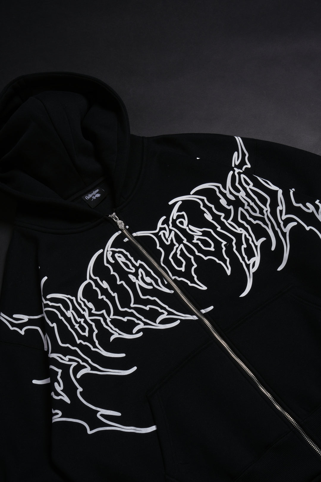 Mega Hesh Core Zip Up Hoodie in Black