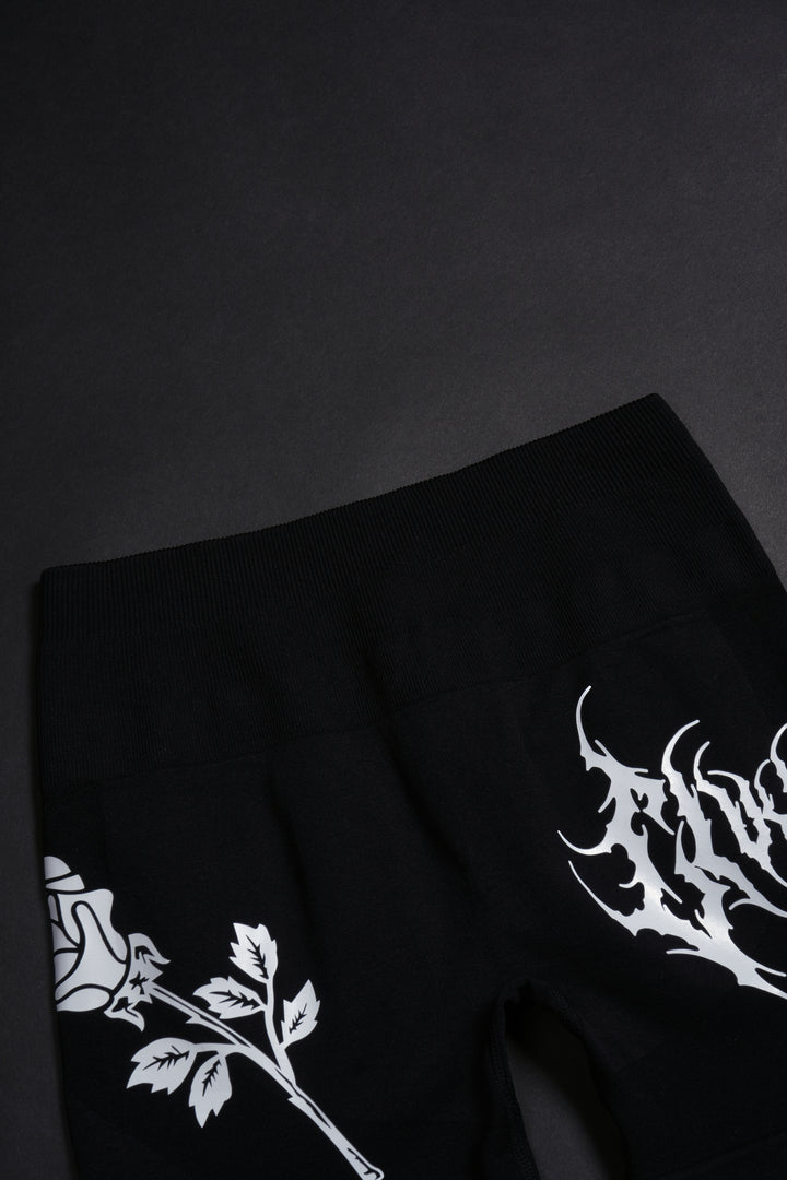 Sigilism Roses Kelly Seamless Shorts in Black