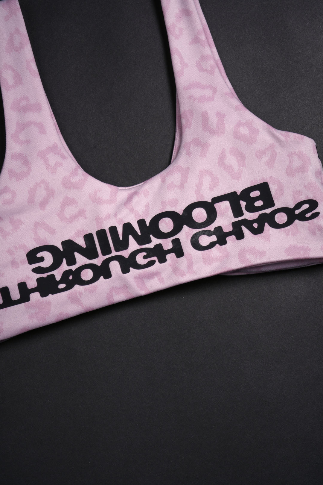 Baby Pink Twist Bra in Baby Pink Cheetah