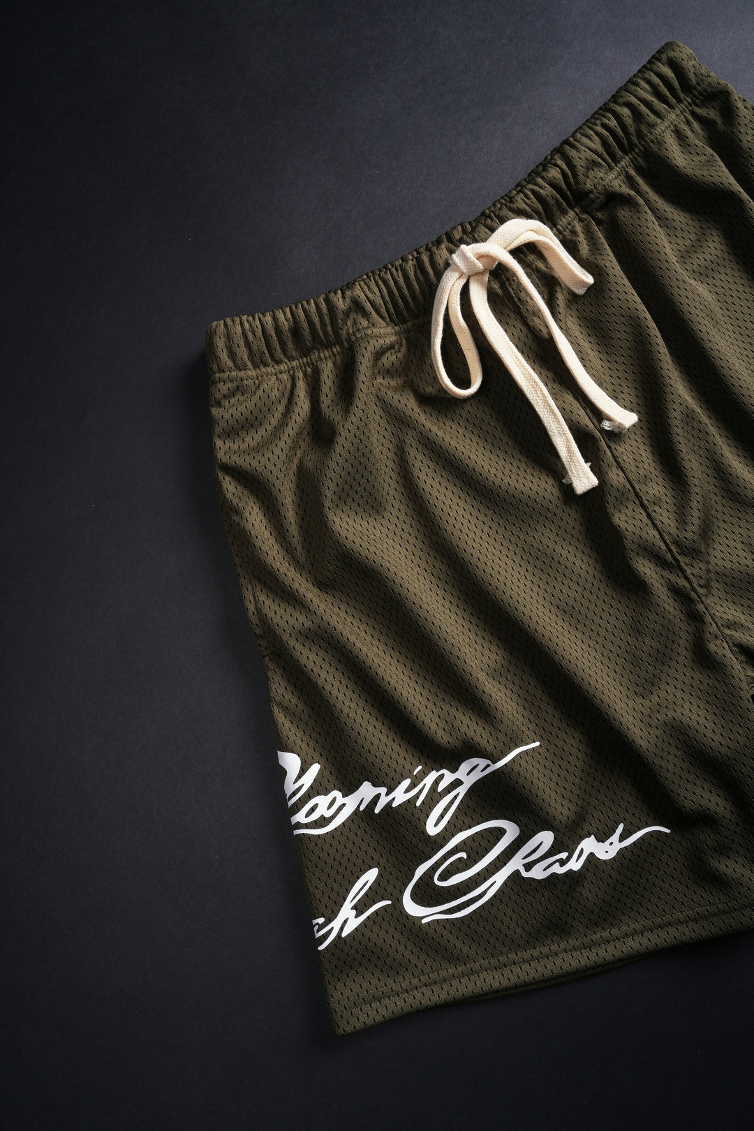 Script Classic Mesh Shorts in Olive