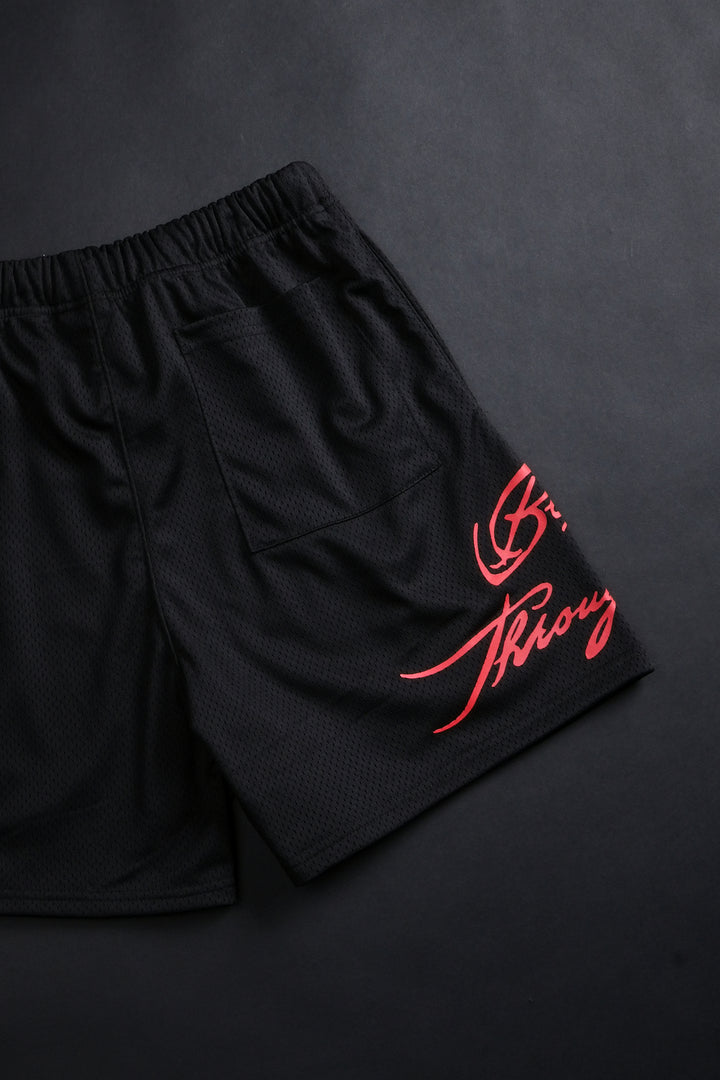 Script Classic Mesh Shorts in Black