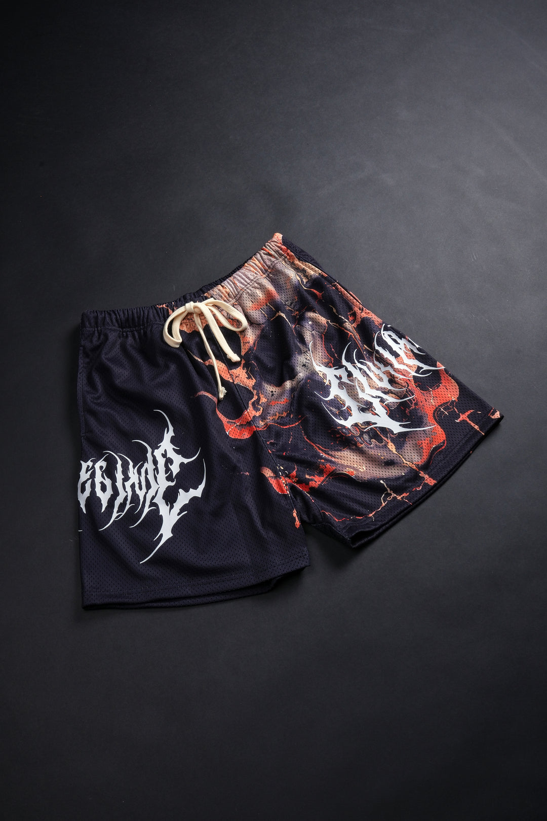 Eternal Burn Mesh Shorts in Black