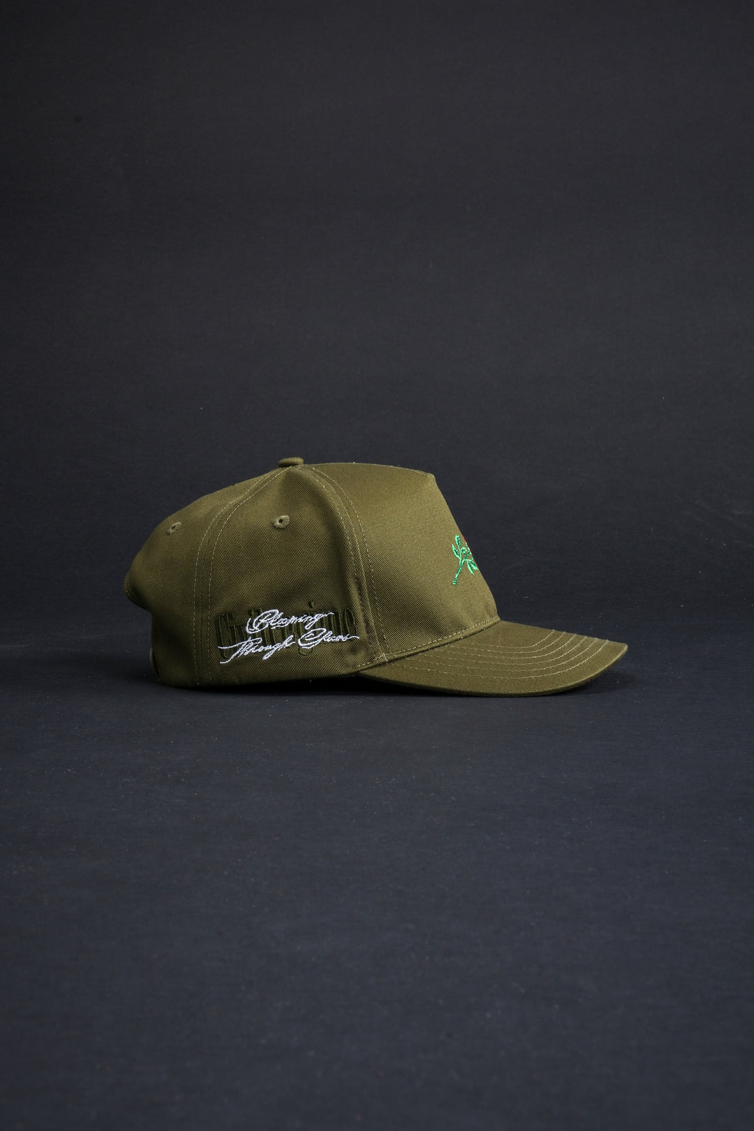 Year Of The Rose 5 Panel Snapback Hat in Olive