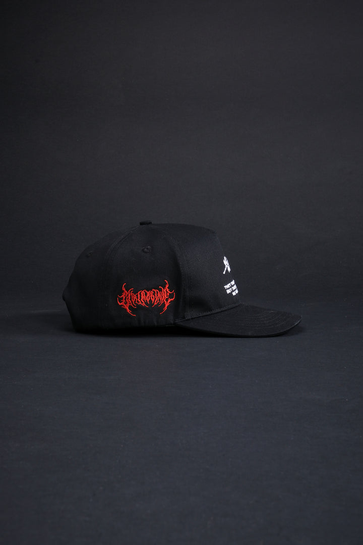 On The Rise 5 Panel Snapback Hat in Black