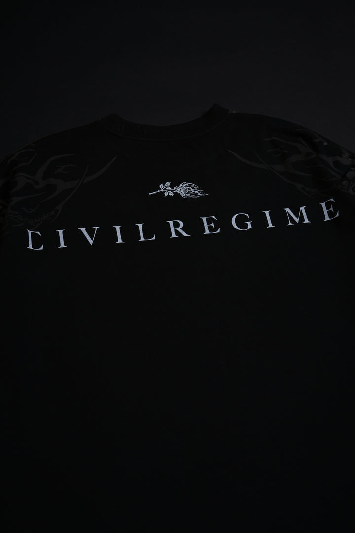 Tragic Romance American Classic Oversized Tee in Black