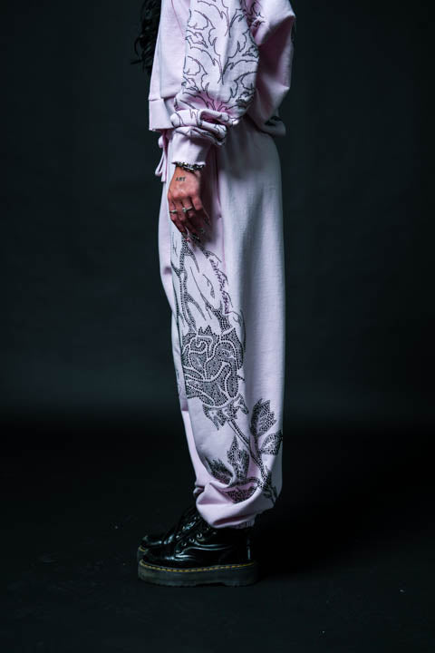 Stone Empire Lounger Sweat Pants in Baby Pink