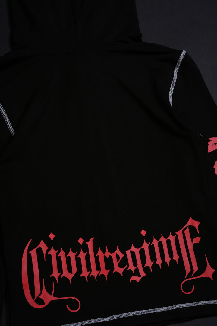 Noir Couture Pookie Zip Up Hoodie in Black