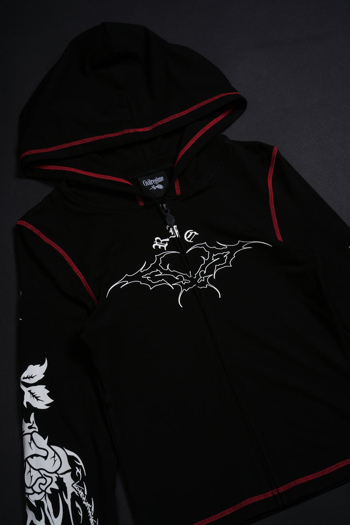 Angel Couture Pookie Zip Up Hoodie in Black