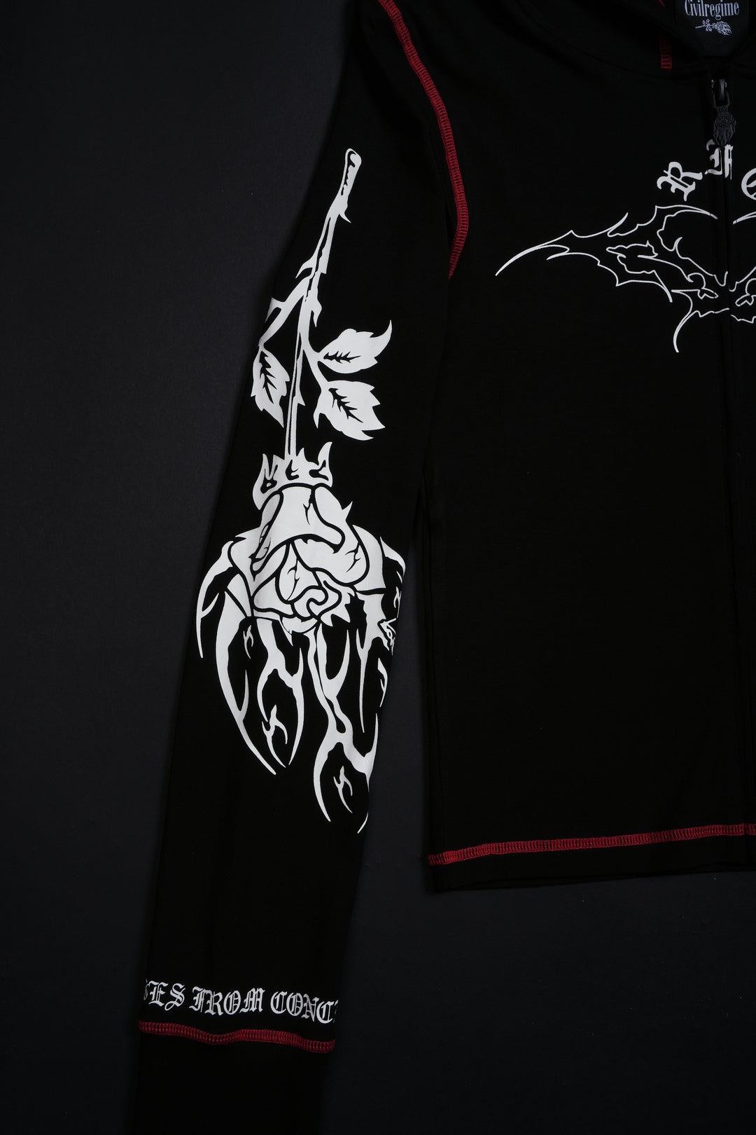 Angel Couture Pookie Zip Up Hoodie in Black