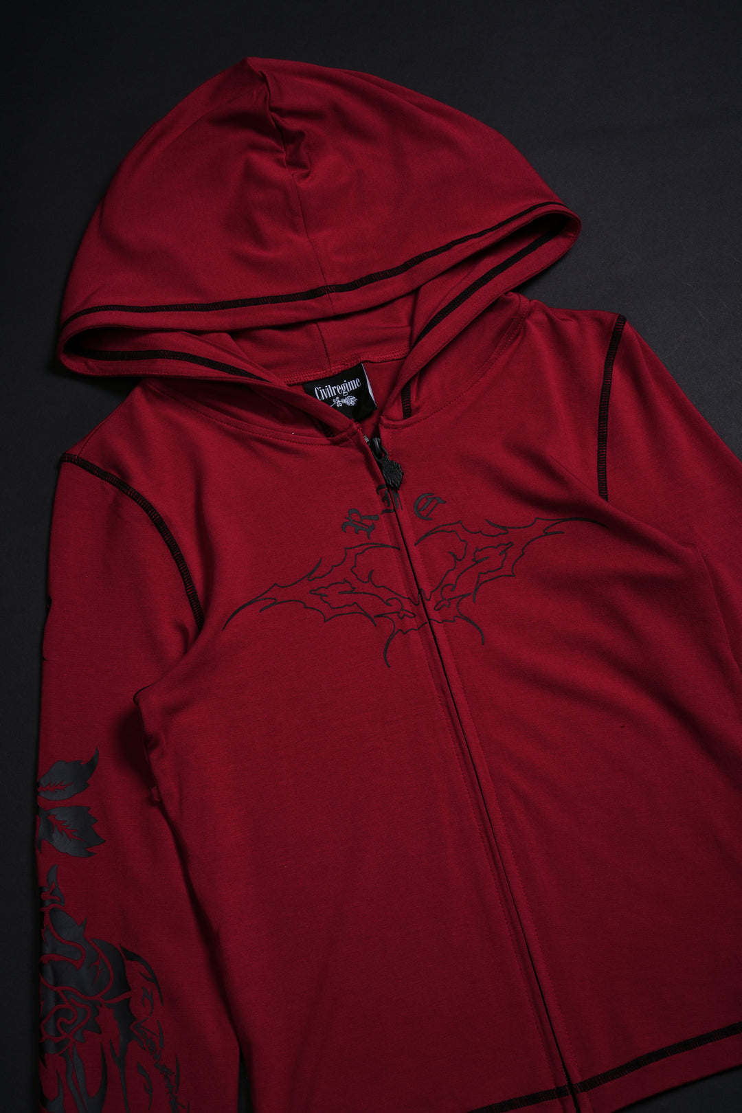 Ruby Couture Pookie Zip Up Hoodie in Burgundy