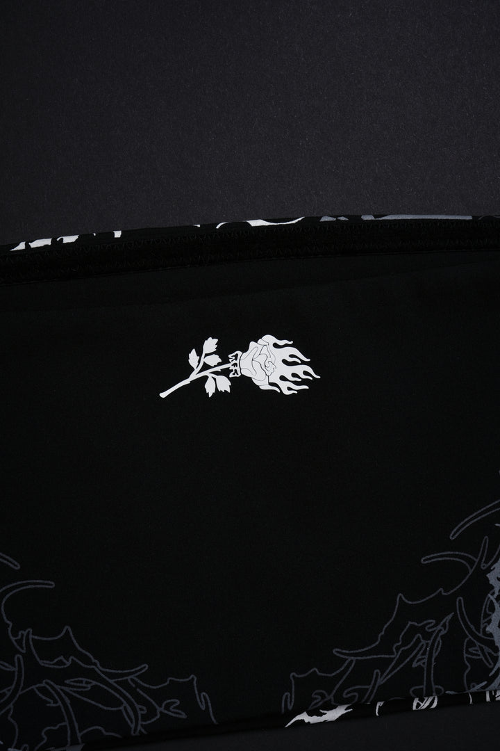 Poison Petals Bandeau Top in Black