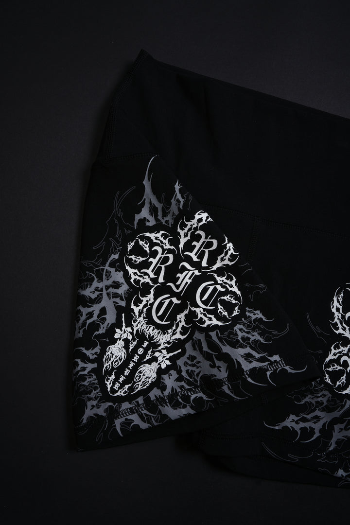 Poison Petals Energy Biker Shorts in Black
