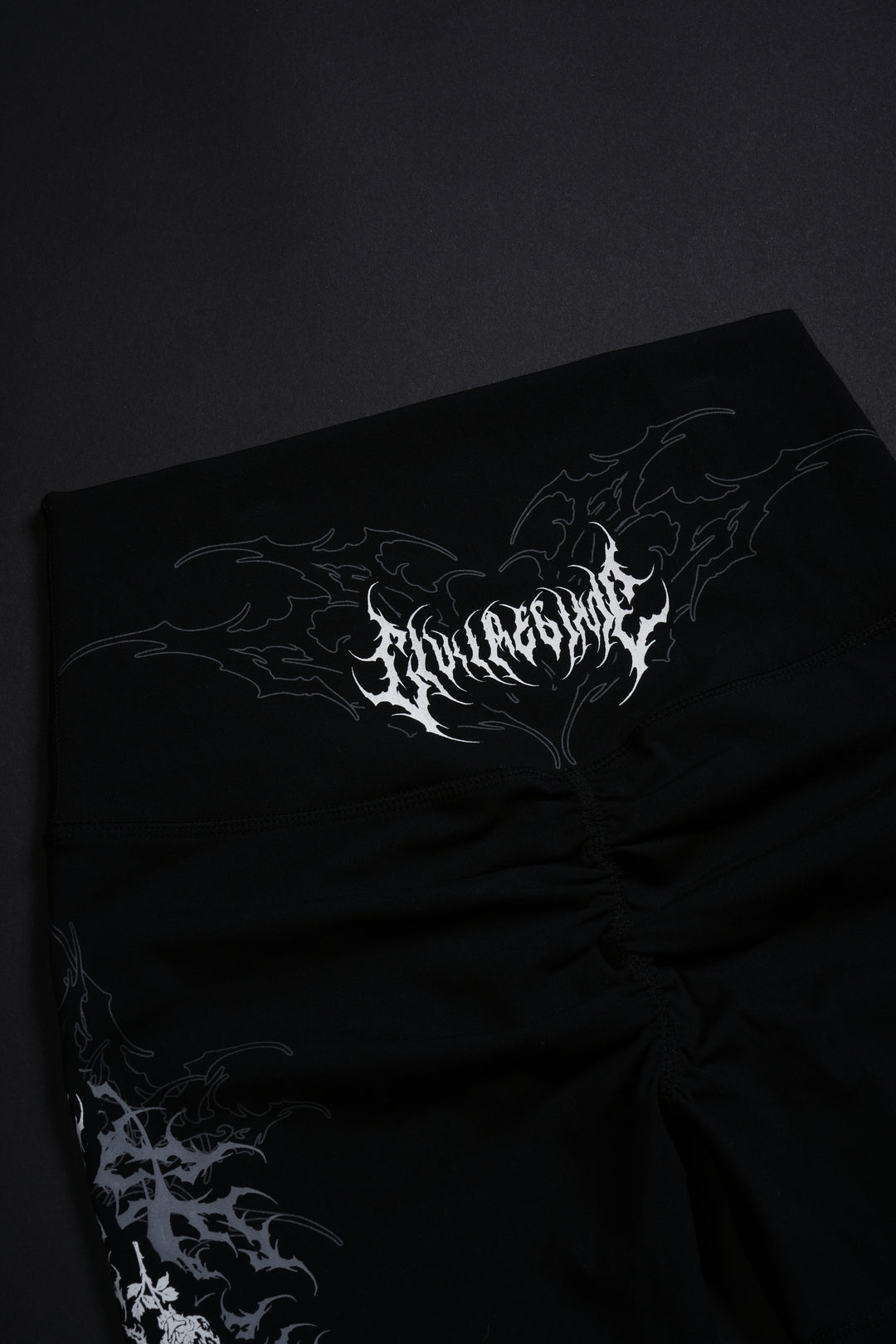 Poison Petals Energy Biker Shorts in Black