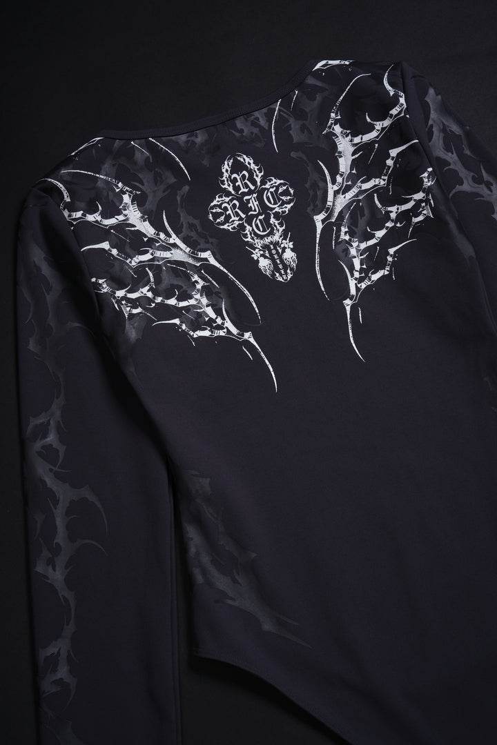 Eclipse Kiss Pookie L/S Bodysuit in Vintage Ashes