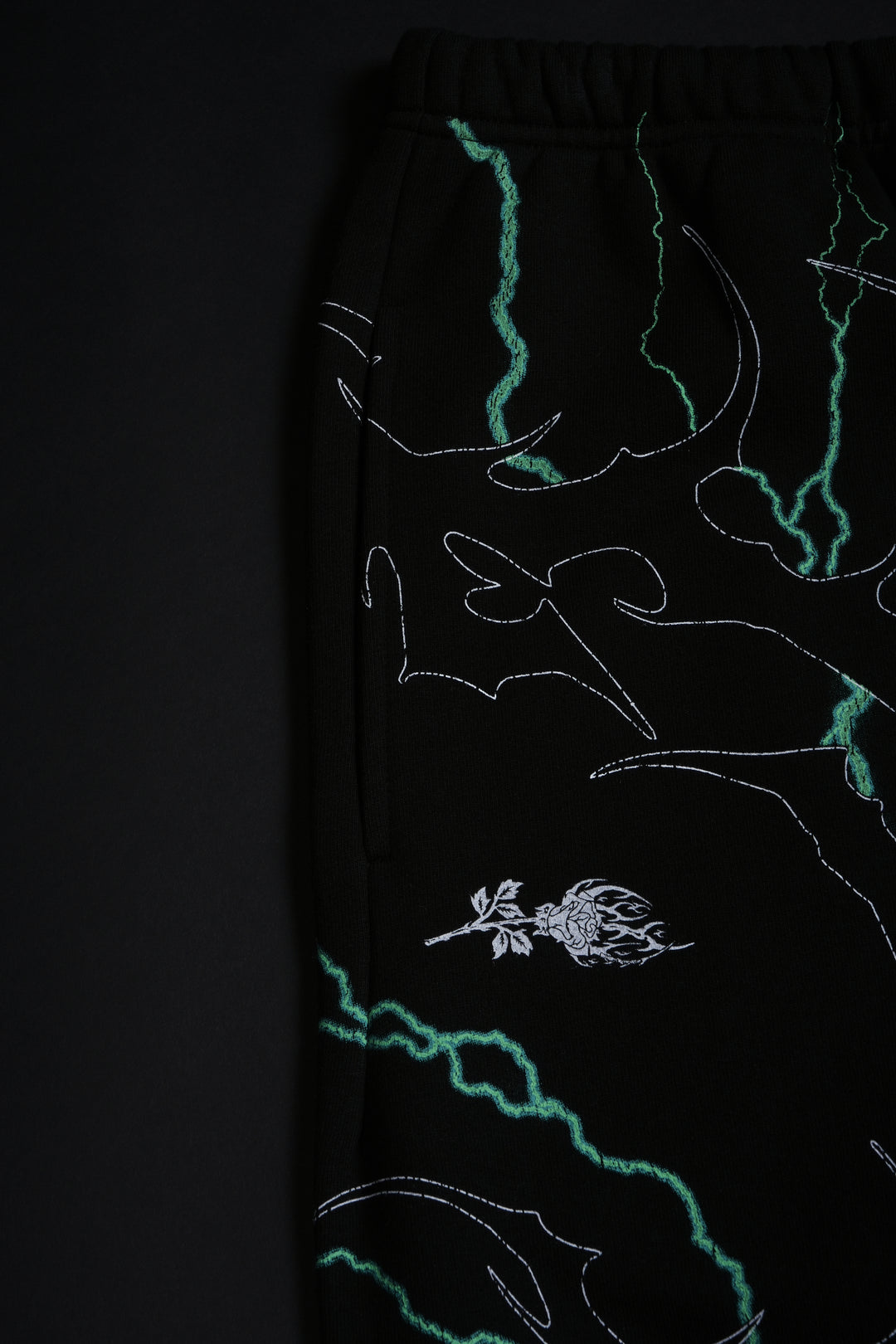 Electric Rage Lounger Sweat Pants in Black
