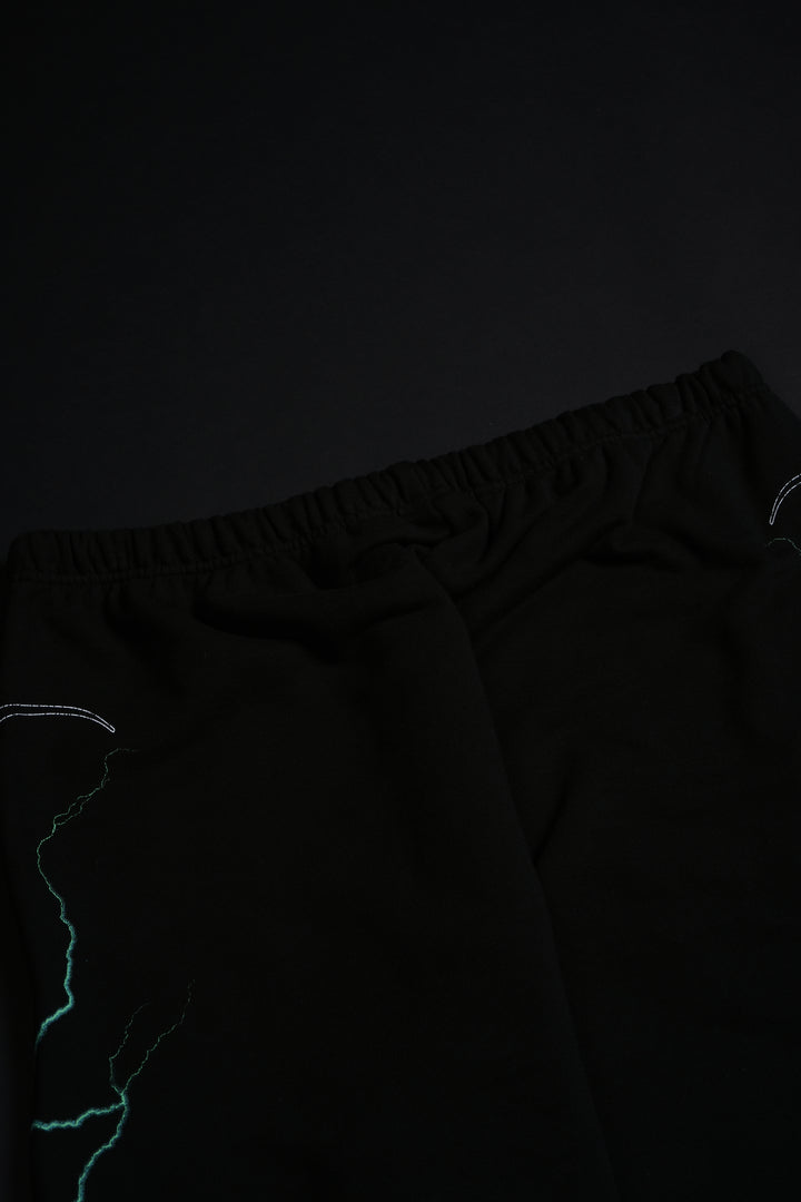 Electric Rage Lounger Sweat Pants in Black