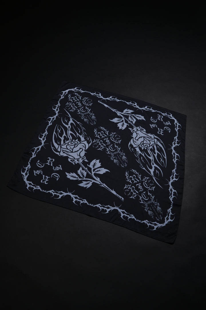 Outliers And Rebels Satin Scarf in Black