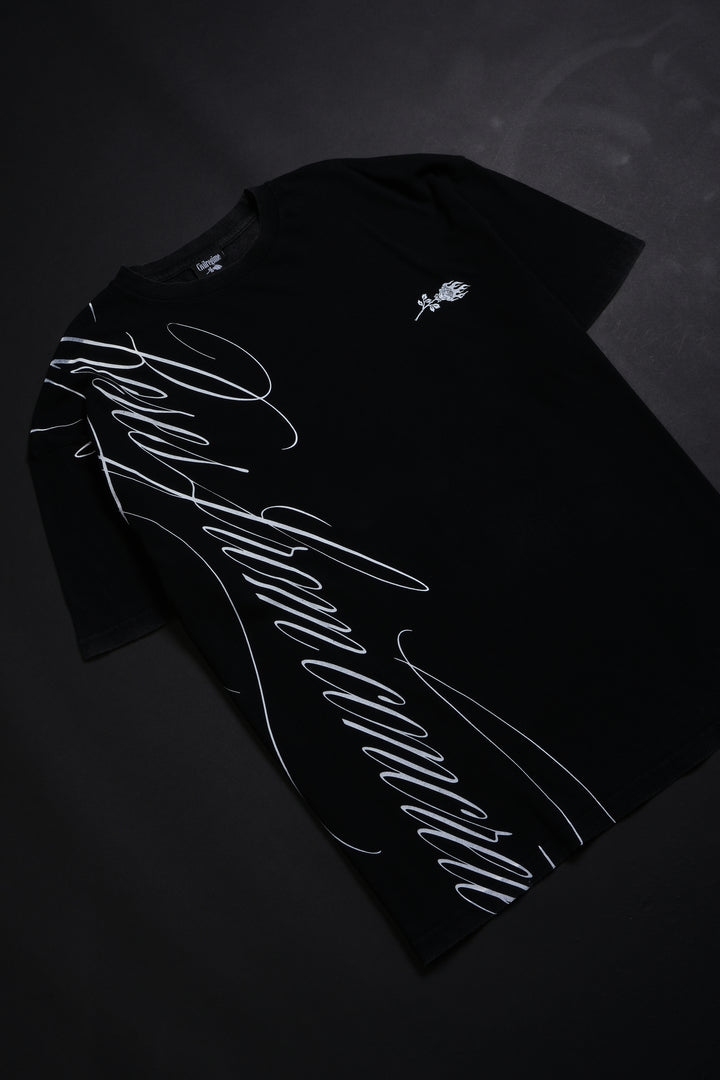 RFC Elegant Script American Classic Oversized Tee in Black