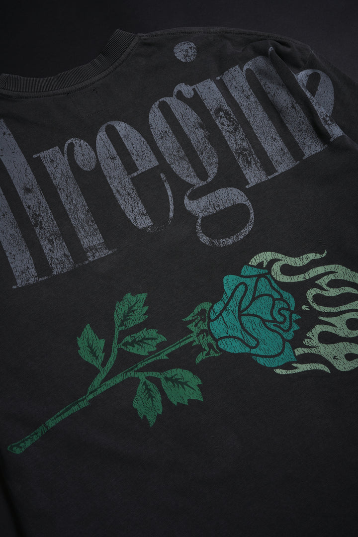 Lava Destruction American Classic Oversized Tee in Vintage Ashes