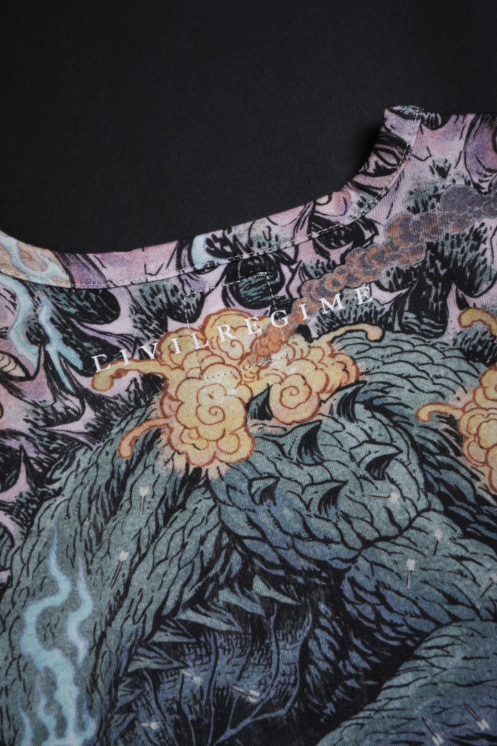 I Heart Godzilla Baby Tee in Godzilla Print