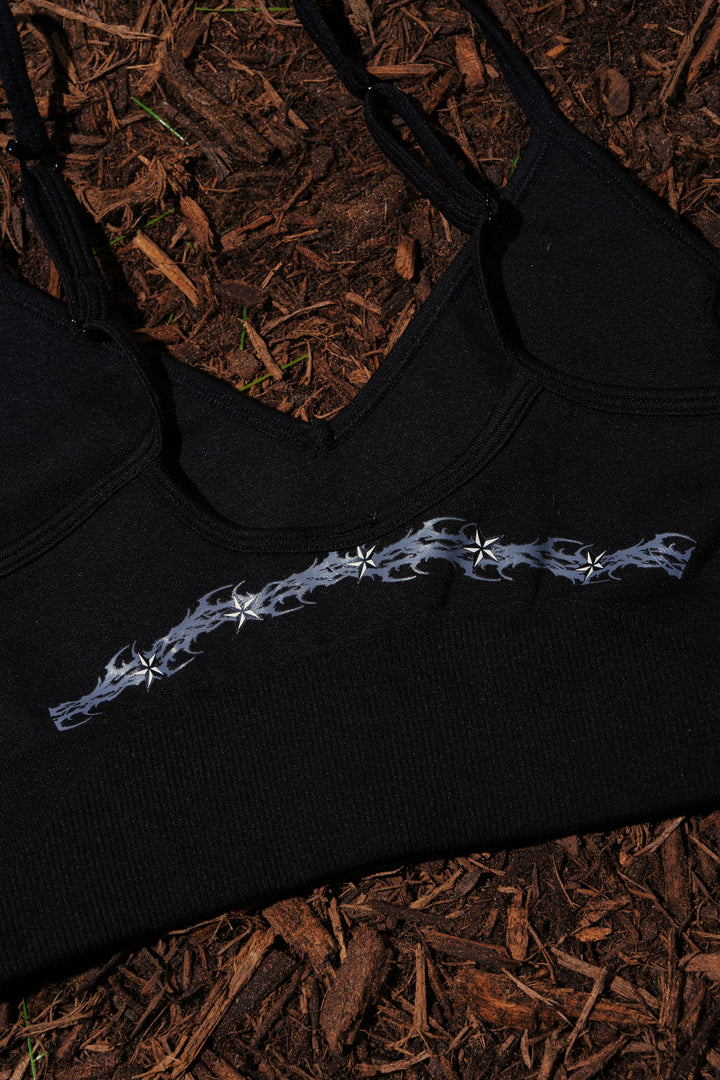 Distorted Candy Kelly Seamless Bra in Black