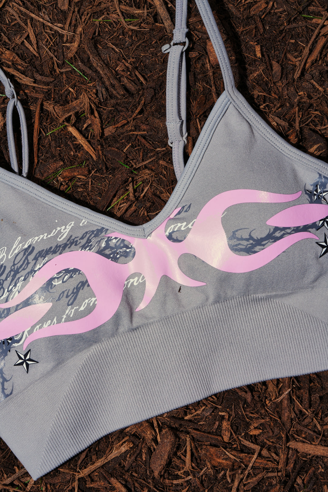 Distorted Candy Kelly Seamless Bra in Heather Gray