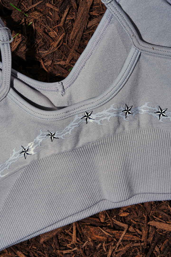 Distorted Candy Kelly Seamless Bra in Heather Gray