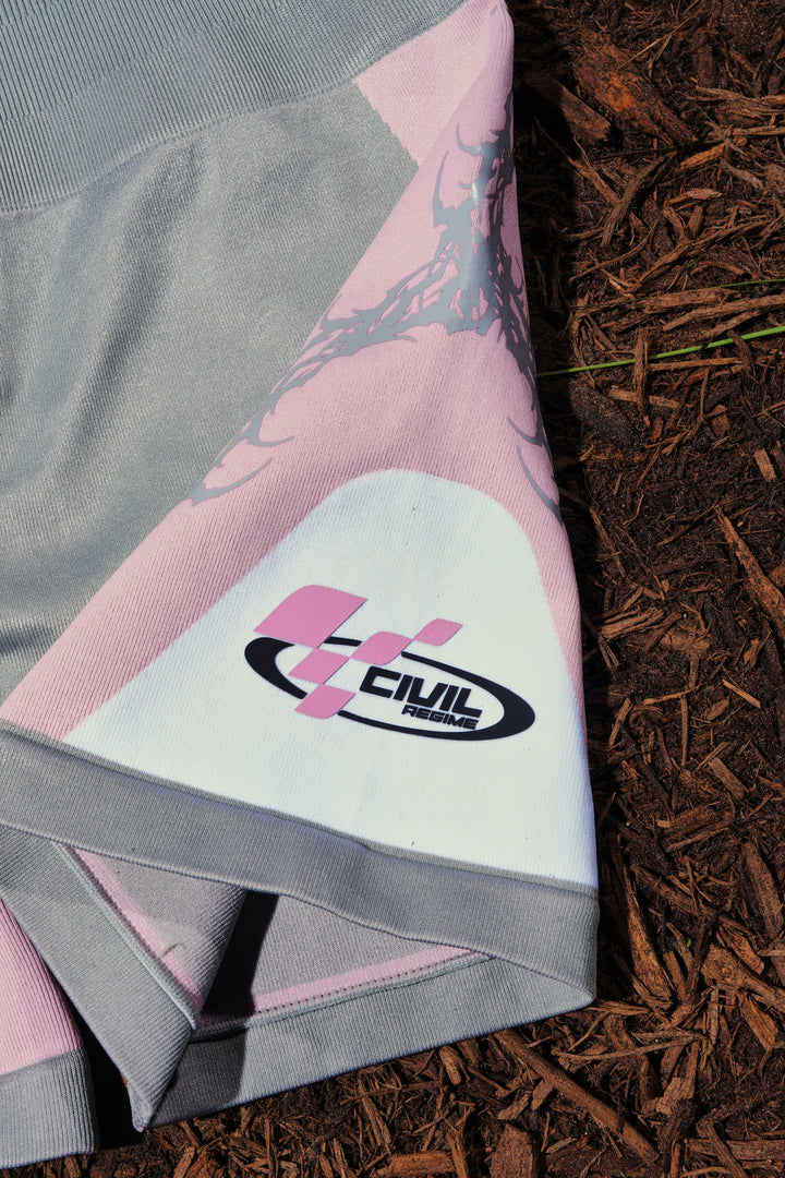 Distorted Candy Kelly Seamless Shorts in Heather Gray