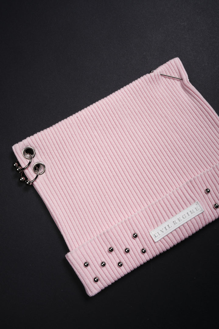 Eradicate Horns Beanie in Baby Pink