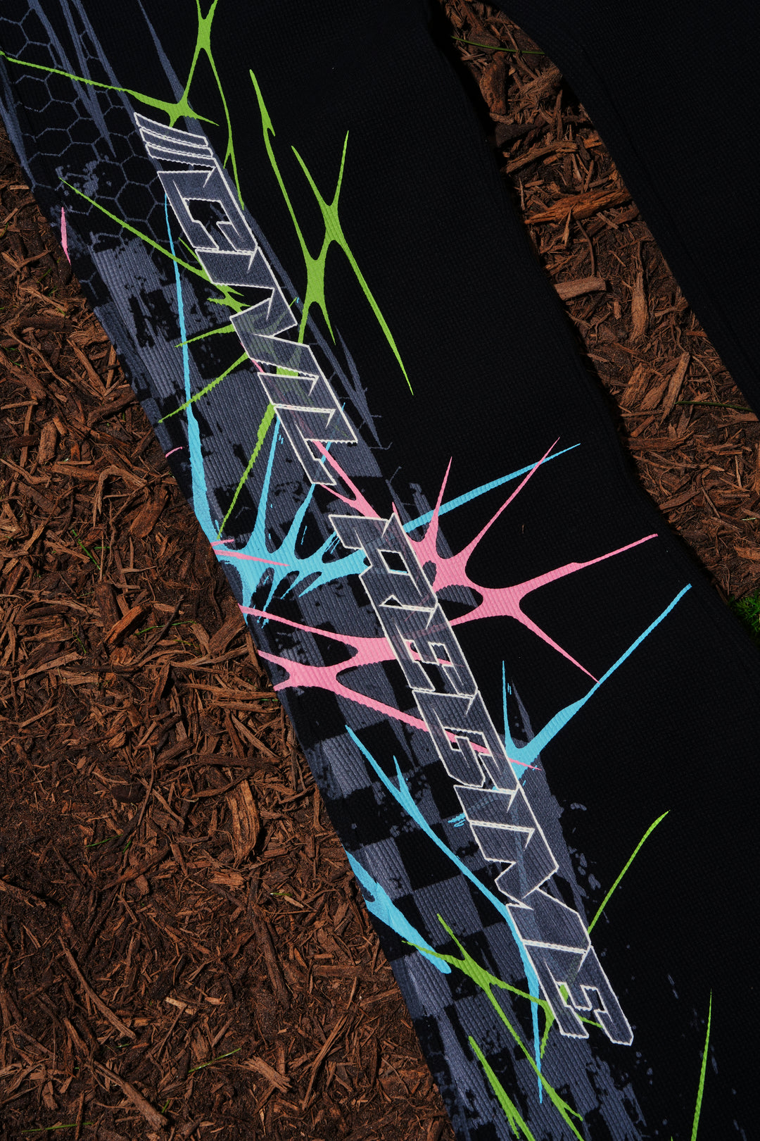 Night Patrol Waffle Thermal Flared Leggings in Black