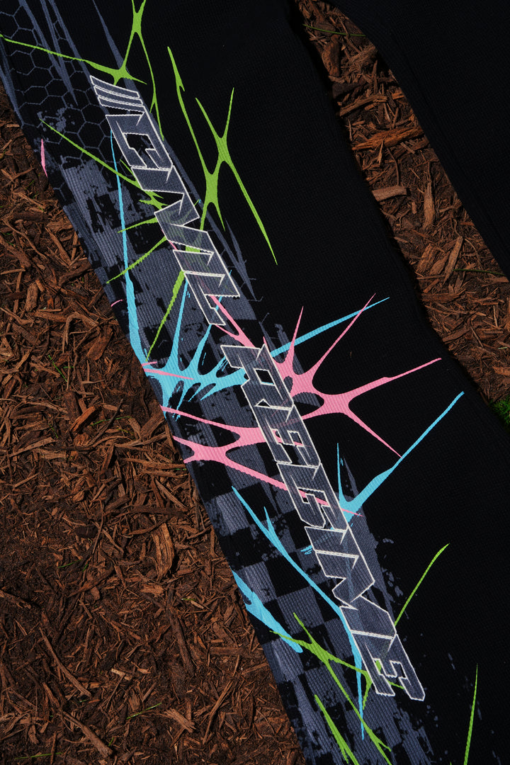 Night Patrol Waffle Thermal Flared Leggings in Black