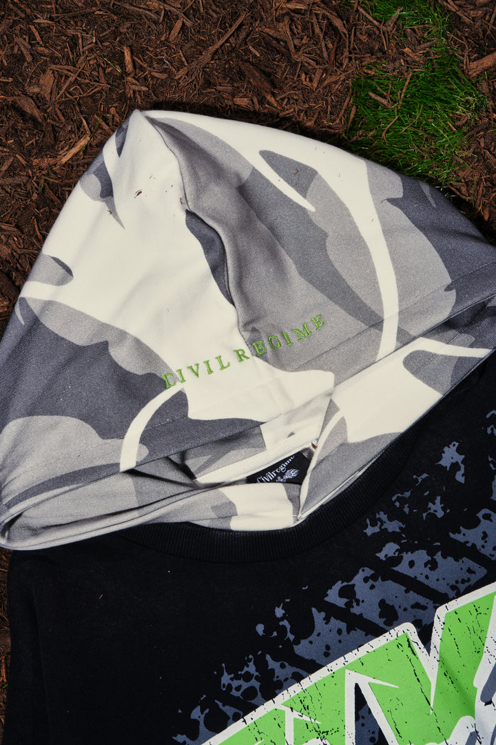 Civil Race Development Lex Double Layer Hoodie in Vintage Black/Camo