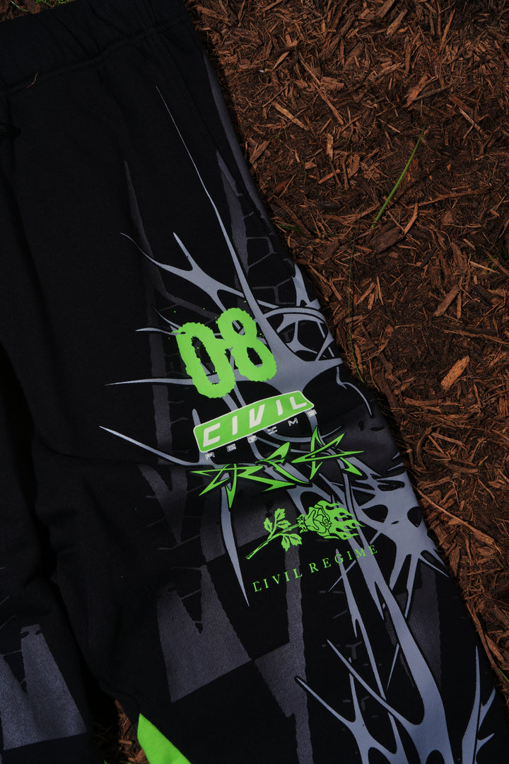 Dirt Baby Eternal Wide Leg Fleece Pants in Vintage Black