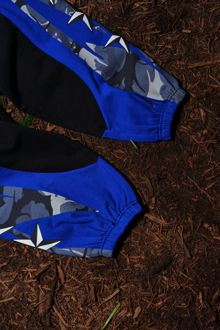 Civil Racing Lounger Sweat Pants in Black/Blue