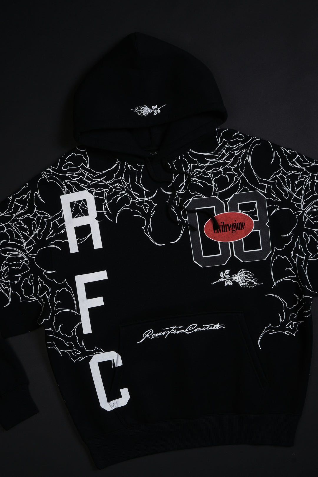 All Regime League Snap Hoodie in Black