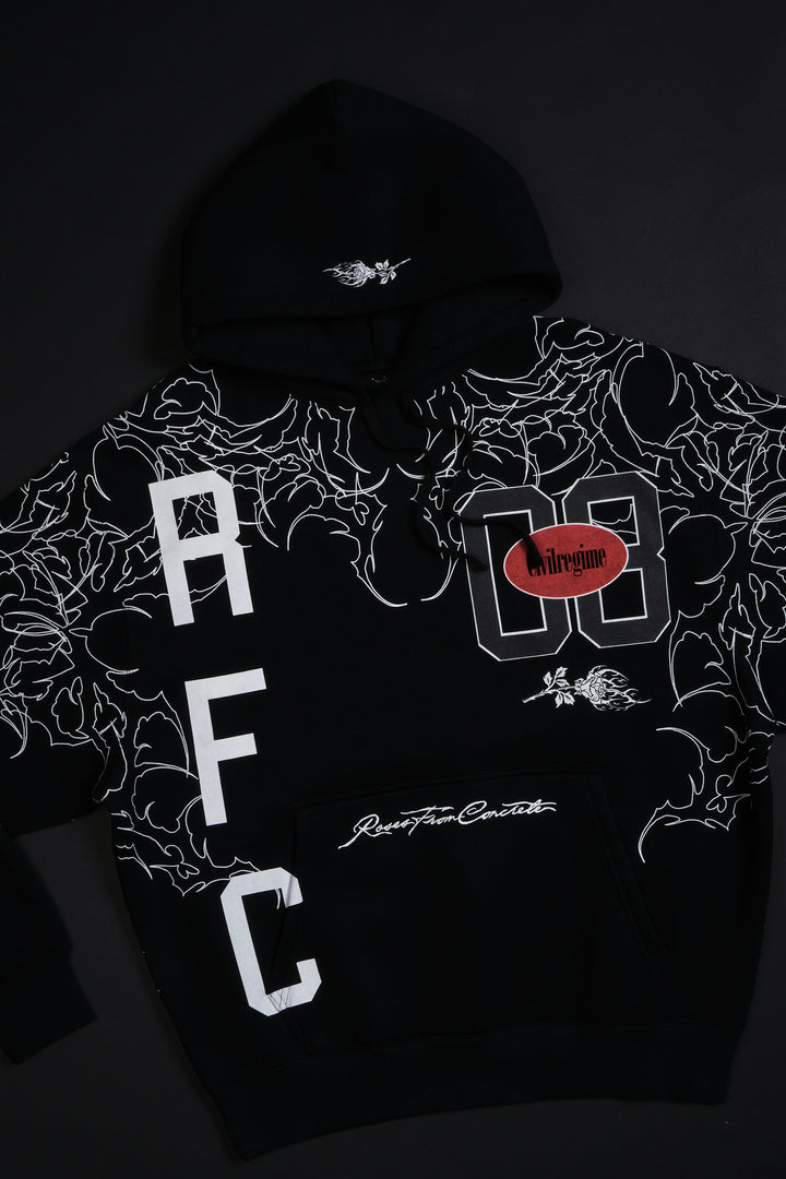 All Regime League Snap Hoodie in Black