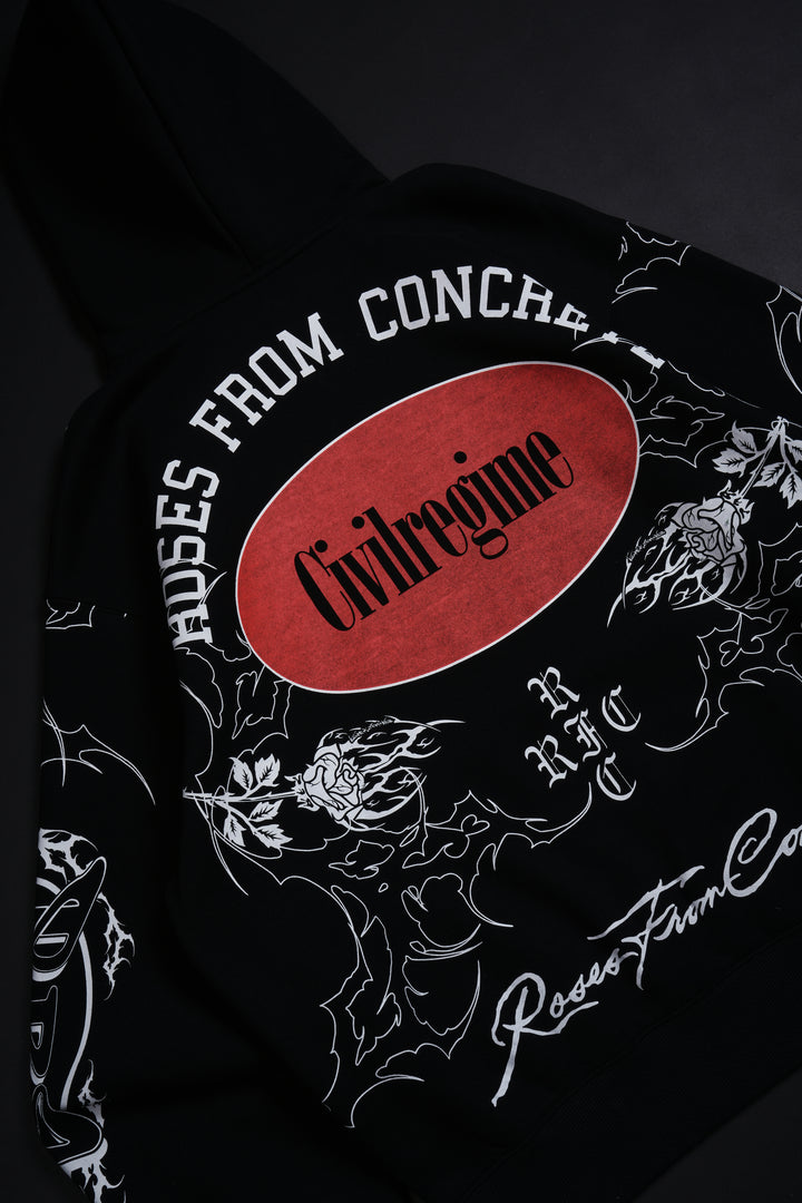 All Regime League Snap Hoodie in Black