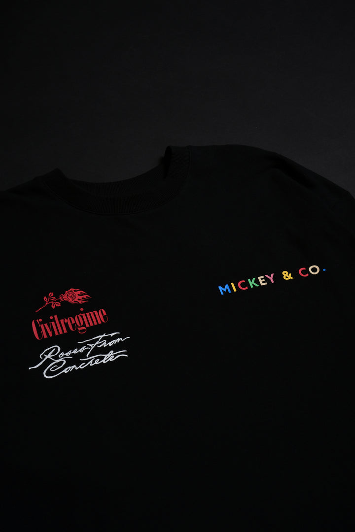 Mickey And Friends American Classic Oversized Tee in Black