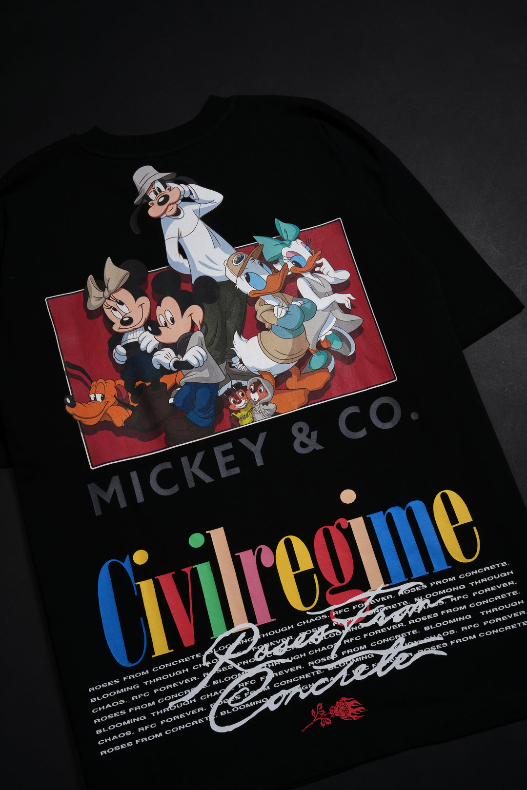 Mickey And Friends American Classic Oversized Tee in Black