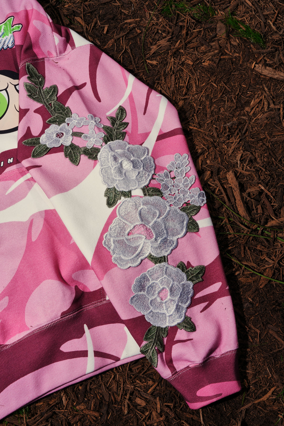 Hidden Roses Hoodie in Pink Camo
