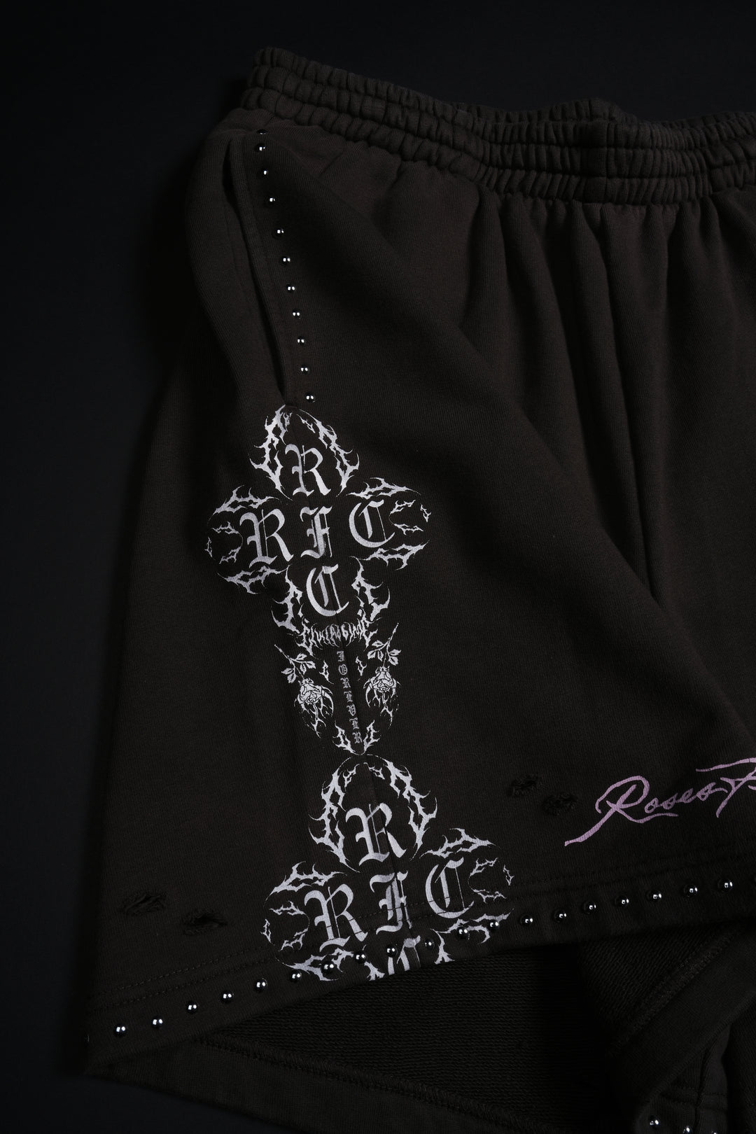 Chaos Bloom Baggy Shorts in Brown