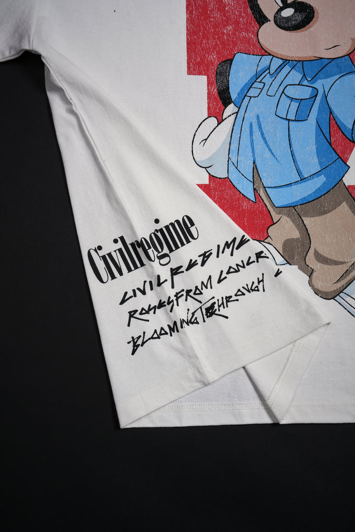 Mickey's Chaos 199X Oversized Tee in Butter